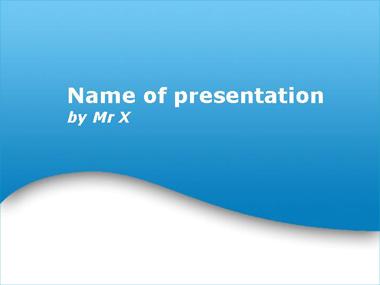 Light Blue Wave Powerpoint Template image