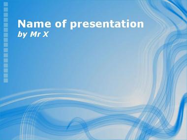 Blue lines waving Powerpoint Template image