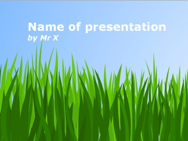 Peaceful Green Field Powerpoint Template image
