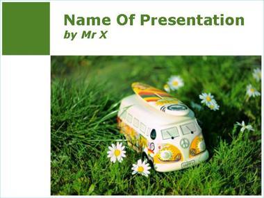 A Car close to Nature Powerpoint Template image