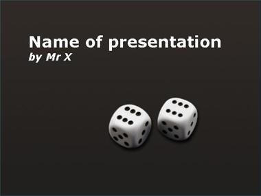 White Dice Powerpoint Template image