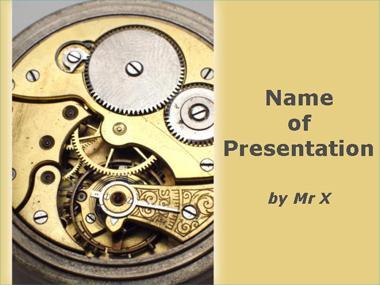 Clock Mechanism Powerpoint Template image