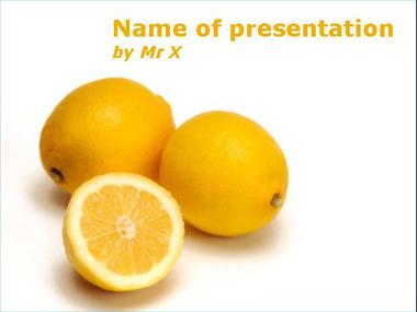 Yellow lemon Powerpoint Template image