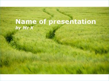 A Green Field Powerpoint Template image
