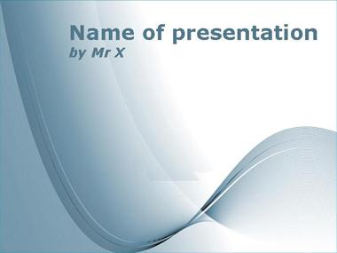 Blue Curves on Blankboard Powerpoint Template image