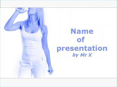 Woman drinking water Powerpoint Template image