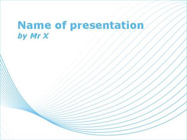 Blue Curves on Blankboard Powerpoint Template image