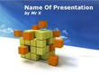 Cube Disaggregation over a Blue Sky Powerpoint Template