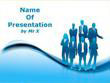 Blue Work Silhouette Powerpoint Presentation Template