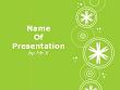 White Snowflakes over Green Background Powerpoint Presentation Template