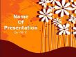 Flowers Over Orange Background Powerpoint Presentation Template