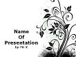 Black Designed Floral Pattern Powerpoint Presentation Template