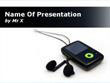 Black MP3 on Whiteboard Powerpoint Presentation Template