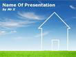 Environment House on Grass Powerpoint Template