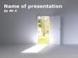 A door opened on a forest Powerpoint Template