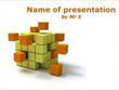 Orange cubic disaggregation Powerpoint Template