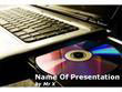 DVD in a laptop Powerpoint Presentation Template