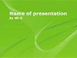 White Curves on Greenboard Powerpoint Template