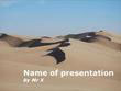 Desert sands Powerpoint Template