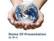 Earth in Hands Powerpoint Template