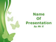 Green Butterflies Powerpoint Presentation Template