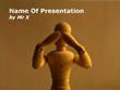 Wood Figurine with Hands on Eyes Powerpoint Presentation Template