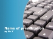 Computer Keyboard Blue Version Powerpoint Presentation Template