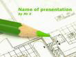 A green pen on a plan Powerpoint Template