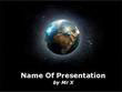 Glowing Earth in Space Powerpoint Template