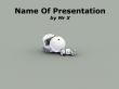 Robot on a gravestone Powerpoint Presentation Template