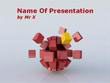 Red Sphere Disaggregation Powerpoint Template