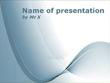 Blue Curves on Blankboard Powerpoint Template