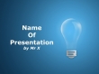 A light bulb on a blue background Powerpoint Presentation Template