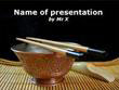 Bowl And Chopsticks on a table Powerpoint Presentation Template