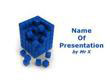 Blue Cube under Construction Powerpoint Template