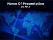Earth over Blue Curves Powerpoint Presentation Template