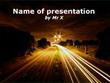 A road in the dark night Powerpoint Presentation Template