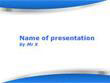 The Twin Blades Blue Version Powerpoint Presentation Template