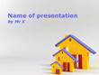 Three Growing Houses Powerpoint Presentation Template